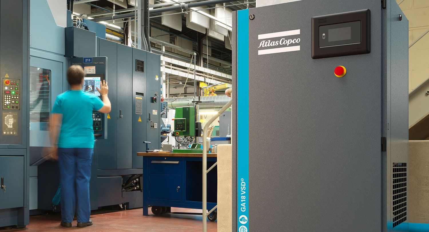 The Atlas Copco GA VSDs Series Air Compressors